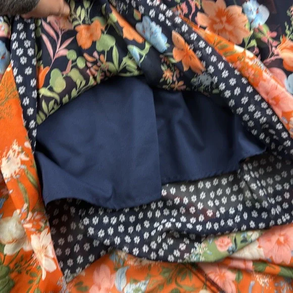 INC Dress Maxi Floral V Neck Women's Size 16 - Picture 4 of 6